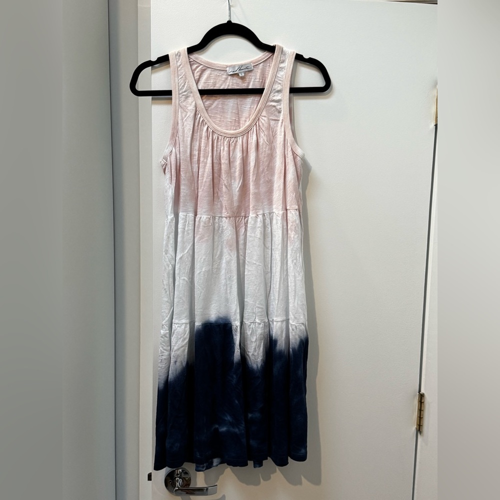 Red Haute Pink and Navy Ombre Casual Dress